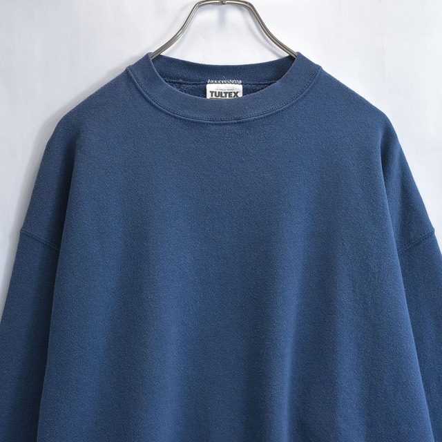 90s～ アメリカ製 TULTEX タルテックス 無地 ブランク スウェットシャツ ヴィンテージ ネイビー MAXIMUM SWEATS ビンテージ USA 古着 メンズ Lサイズ相当