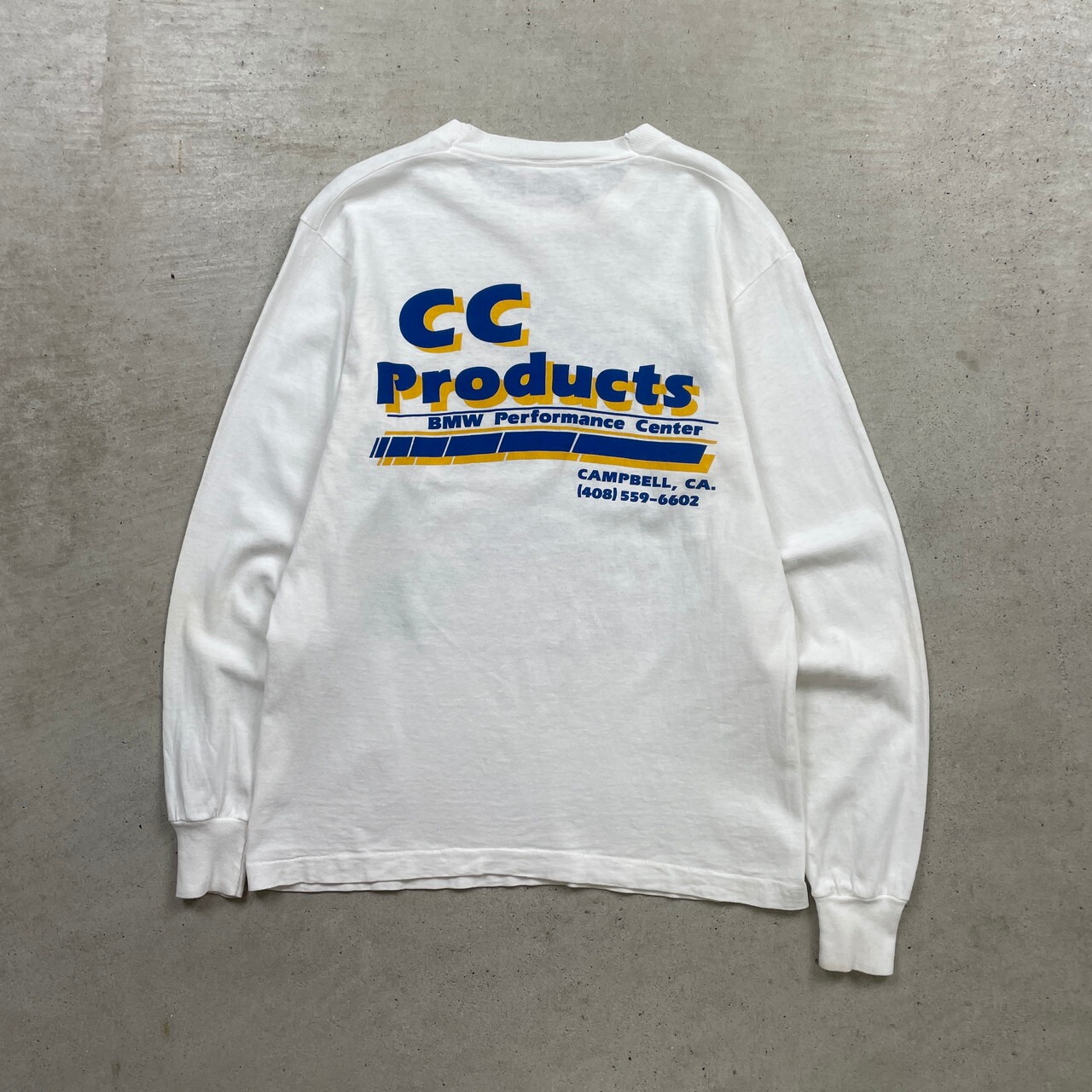 90年代 USA製 企業ロゴ BMW バイク プリントロゴ ロングTシャツ ロンT 