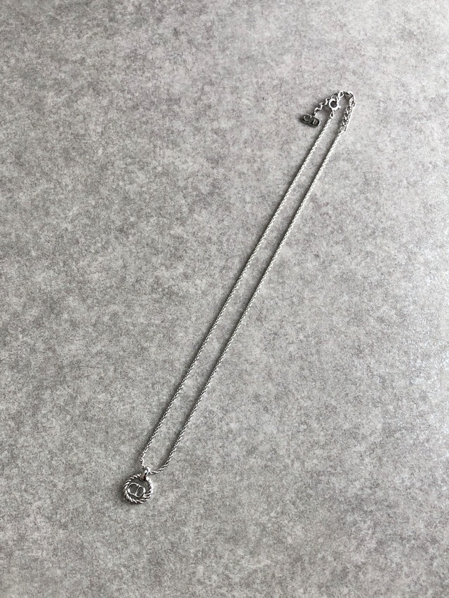 Christian Dior クリスチャン ディオール ネックレス シルバー CDロゴ ツイストサークル vintage ヴィンテージ オールド 3kfw2b