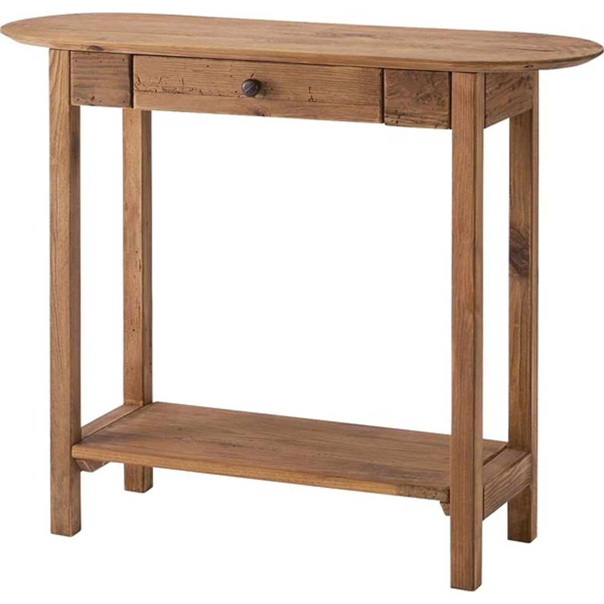 コンソール WE-891 テーブル リビング 玄関 寝室 作業台 スリム 木製 パイン材 天然木 引き出し付き 収納 棚 飾り棚 ディスプレイ 古材 ヴィンテージ 北欧 おしゃれ アンティーク