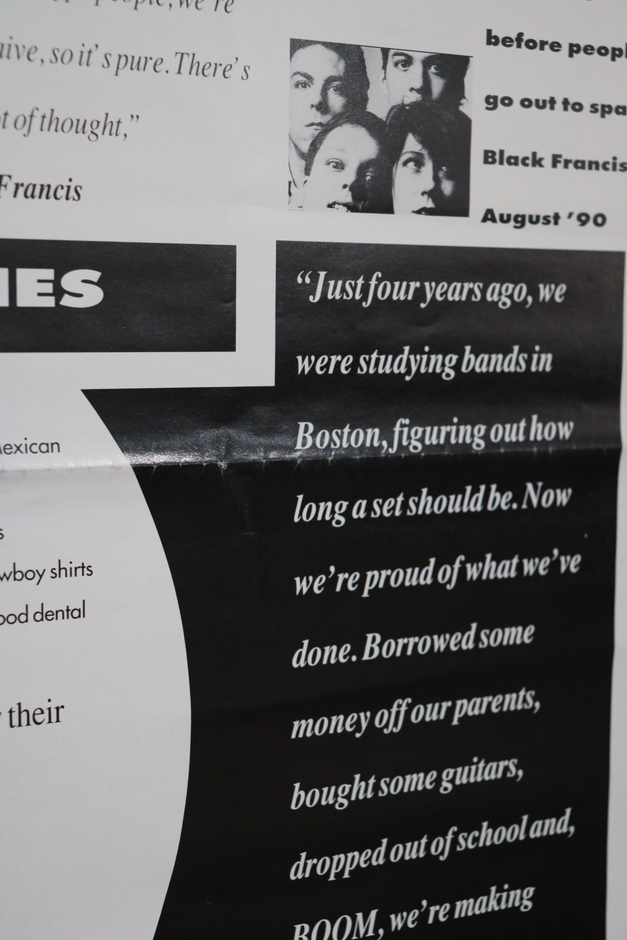 Pixies 1990 MELODY MAKER double sided poster