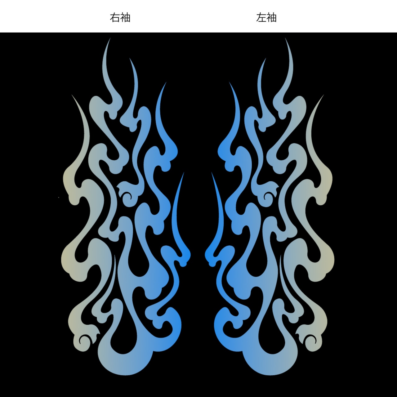 閻王 BLACK×BLUE & Gradation Zip-up Hoodie