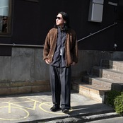 YASHIKI(ヤシキ)Sekkei mohair Cardiganコーディネート