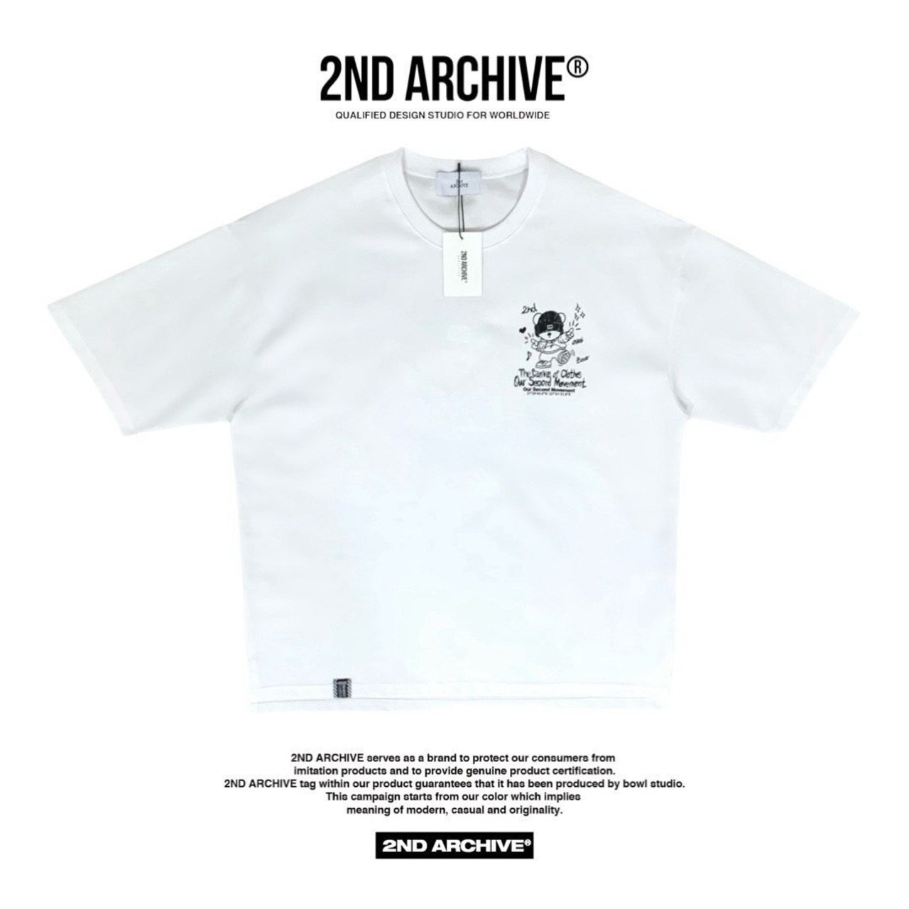 2ND011 2NDARCHIVE Tシャツ 韓国ファッション オーバーサイズ ユニセックス