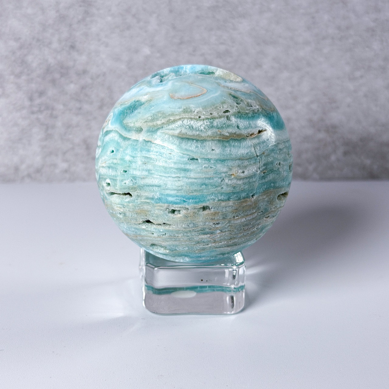 ブルーアラゴナイト スフィア ＊ Blue Aragonite ＊ 天然石
