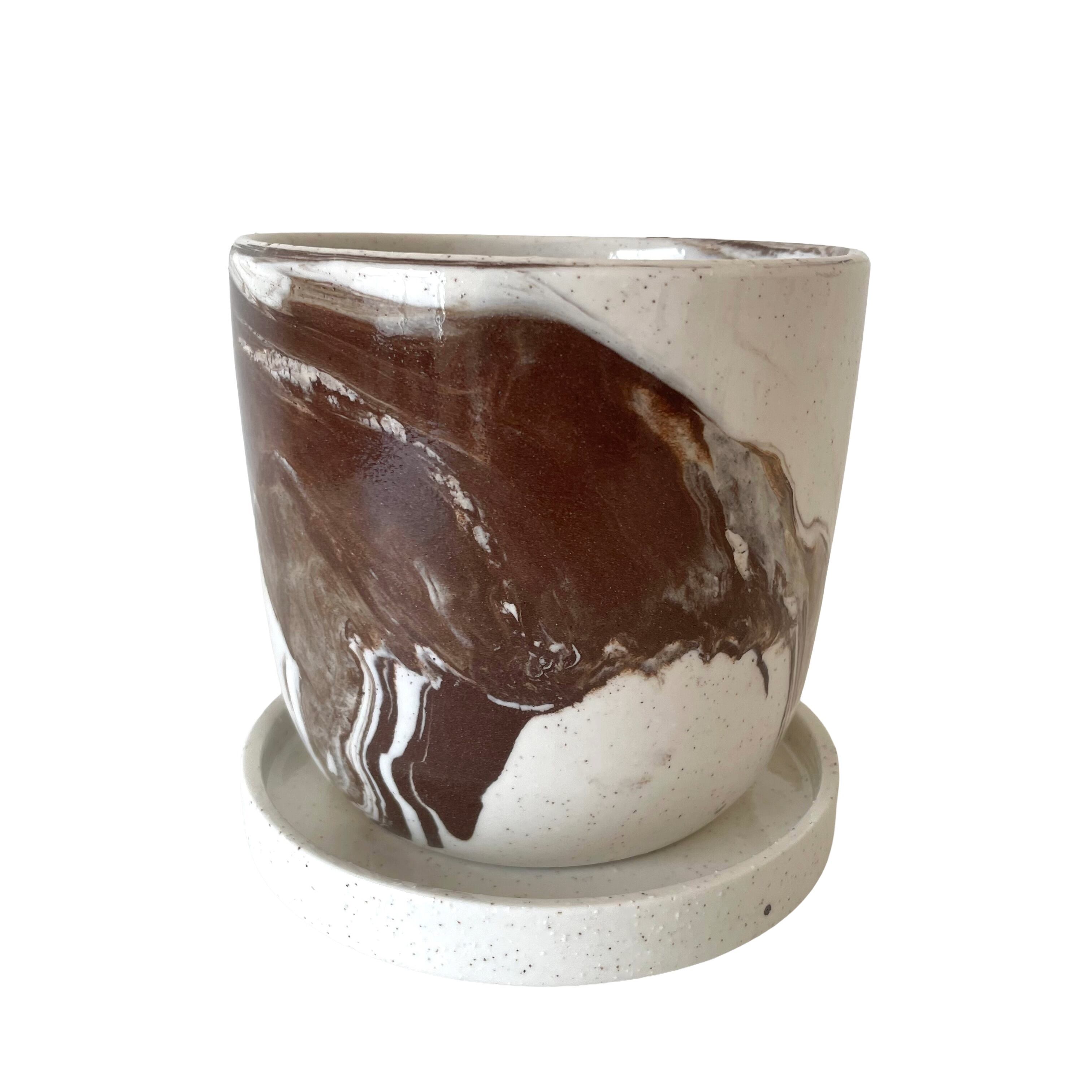 Terra Marble Recycled Planter Φ15.5cm×h15.5cm マーブル 陶器 植木鉢