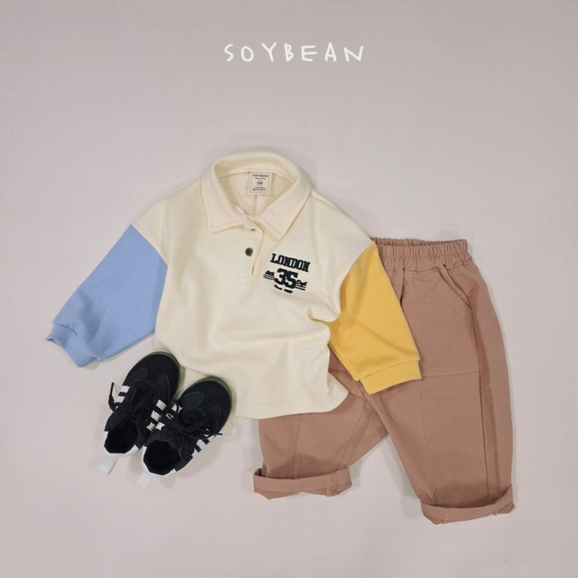 《送料無料》予約：モダン配色カラーT【soybean】