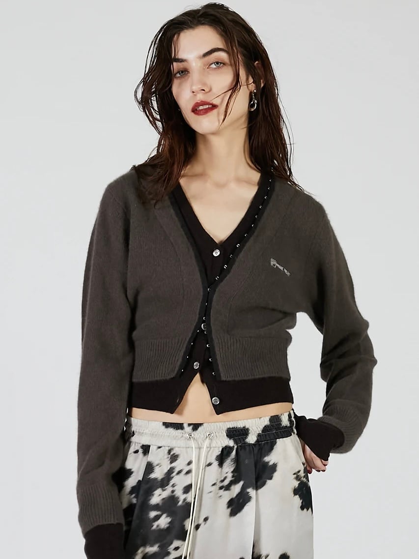 25AW】PRANK PROJECT プランクプロジェクト / V-Neck Layered Cardigan