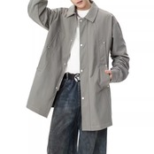 パッチポケット ヒップ丈 カジュアルコート af0374