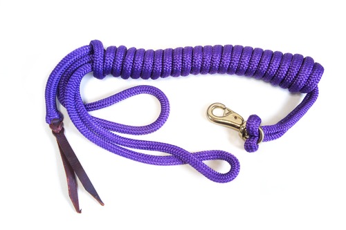 リードロープ　紫　21ft　金具付　馬具　【BHD03-1908301315】20230126