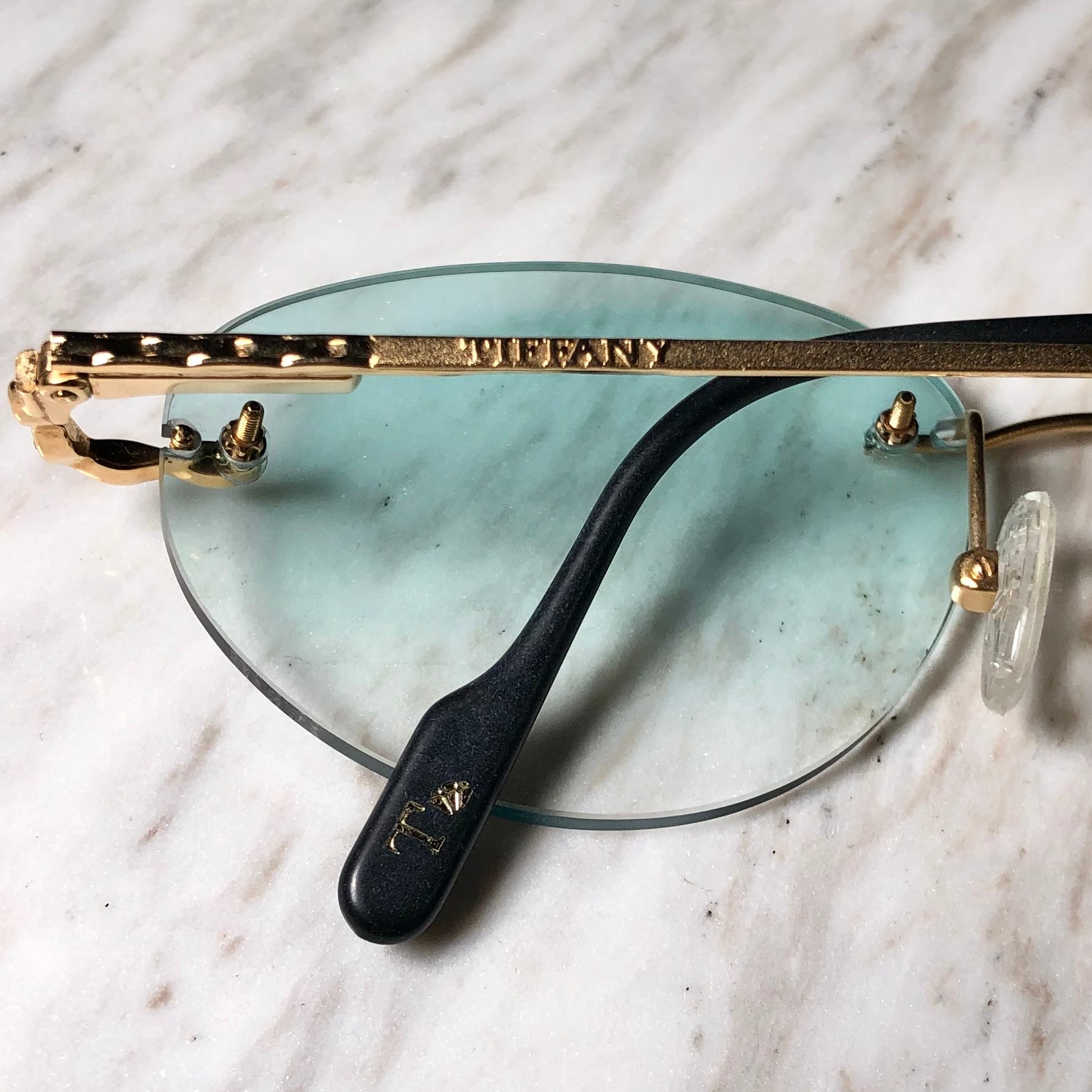 vintage TIFFANY LUNETTES 23k gold plated deadstock glasses vintage TIFFANY LUNETTES 23k gold plated deadstock glasses