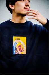 4.5TATAMI Big Silhouette Sweat navy