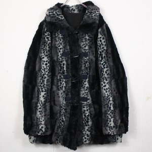 【Caka act2】"Reversible" Duffle Gimmck Vintage Loose Faux Fur Jacke