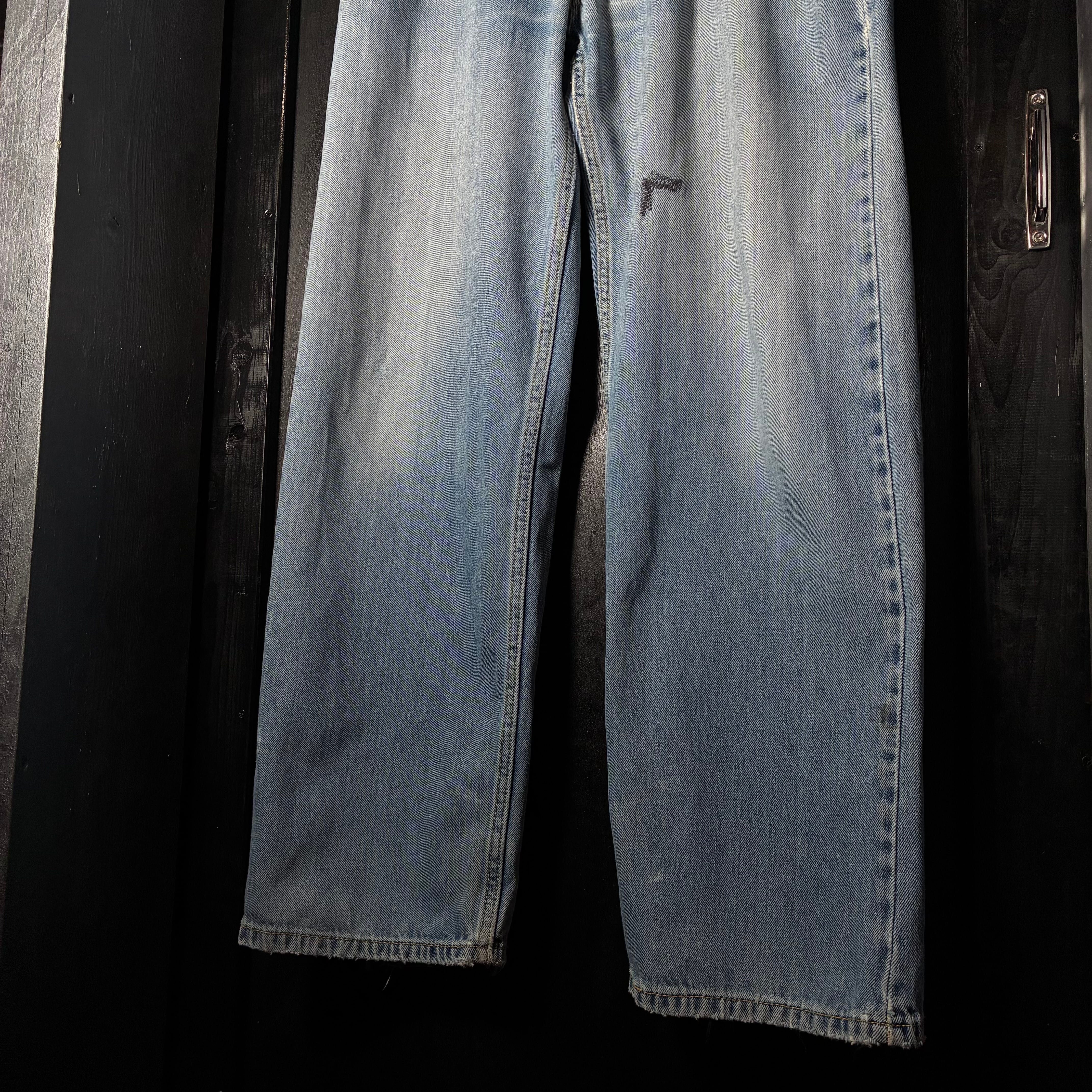 Levi's Silver Tab LOW+LOOSE W32 ブルー ダメージ リーバイス