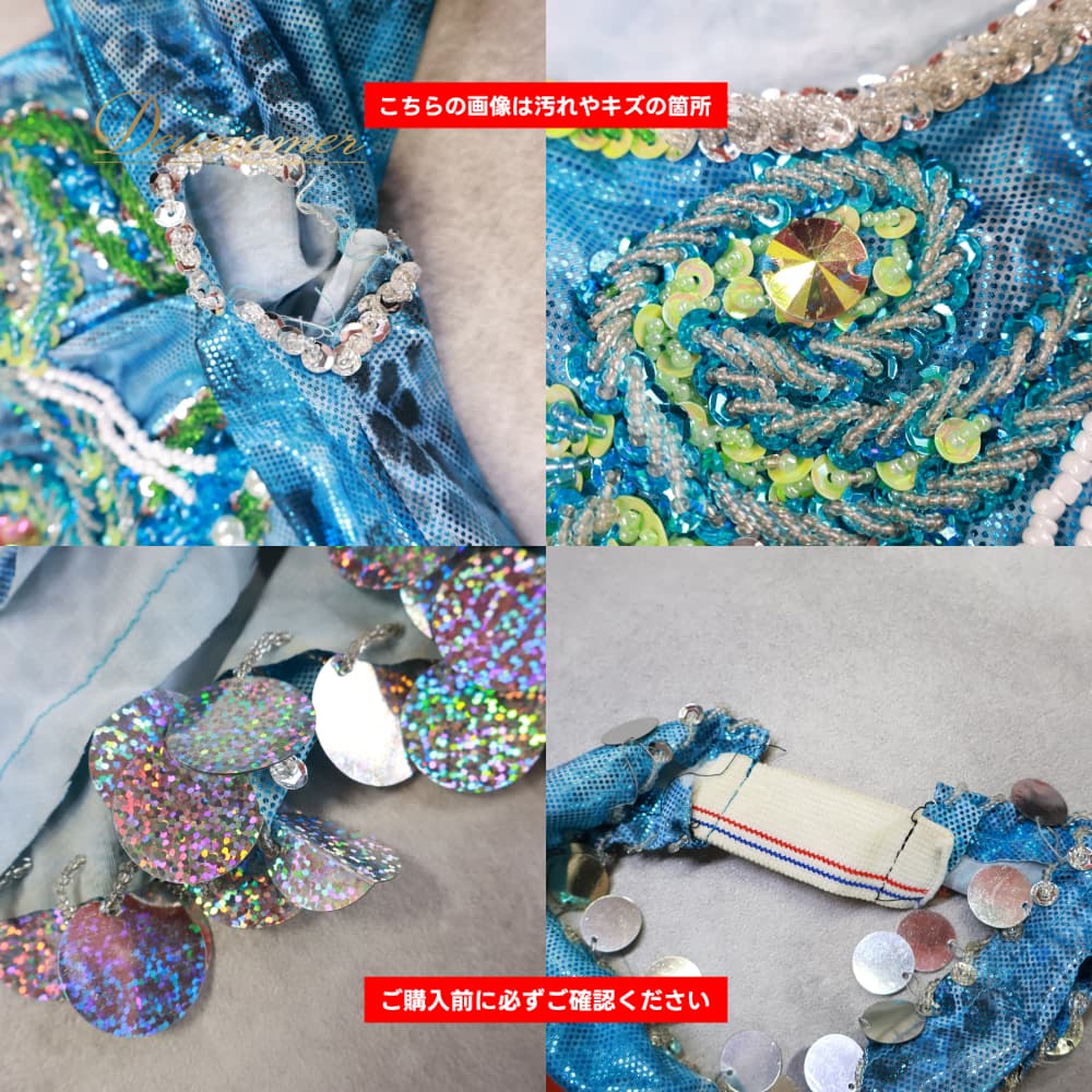 ベリーダンス 衣装 サイーディドレス ブルー系 光沢 柄 ヒョウ柄 模様 薄い スパンコール キラキラ ワンピース ドレス セット 華やか ダンス衣装 イベント ステージ 練習 レッスン かわいい スリット 華やか おしゃれ シルバー系 E031-2513322000170 ベリーダンス 衣装 サイーディドレス ブルー系 光沢 柄 ヒョウ柄 模様