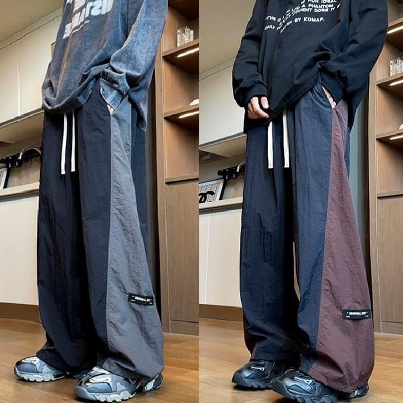 V37ドレープ感ある裾ドローコードロングパンツ