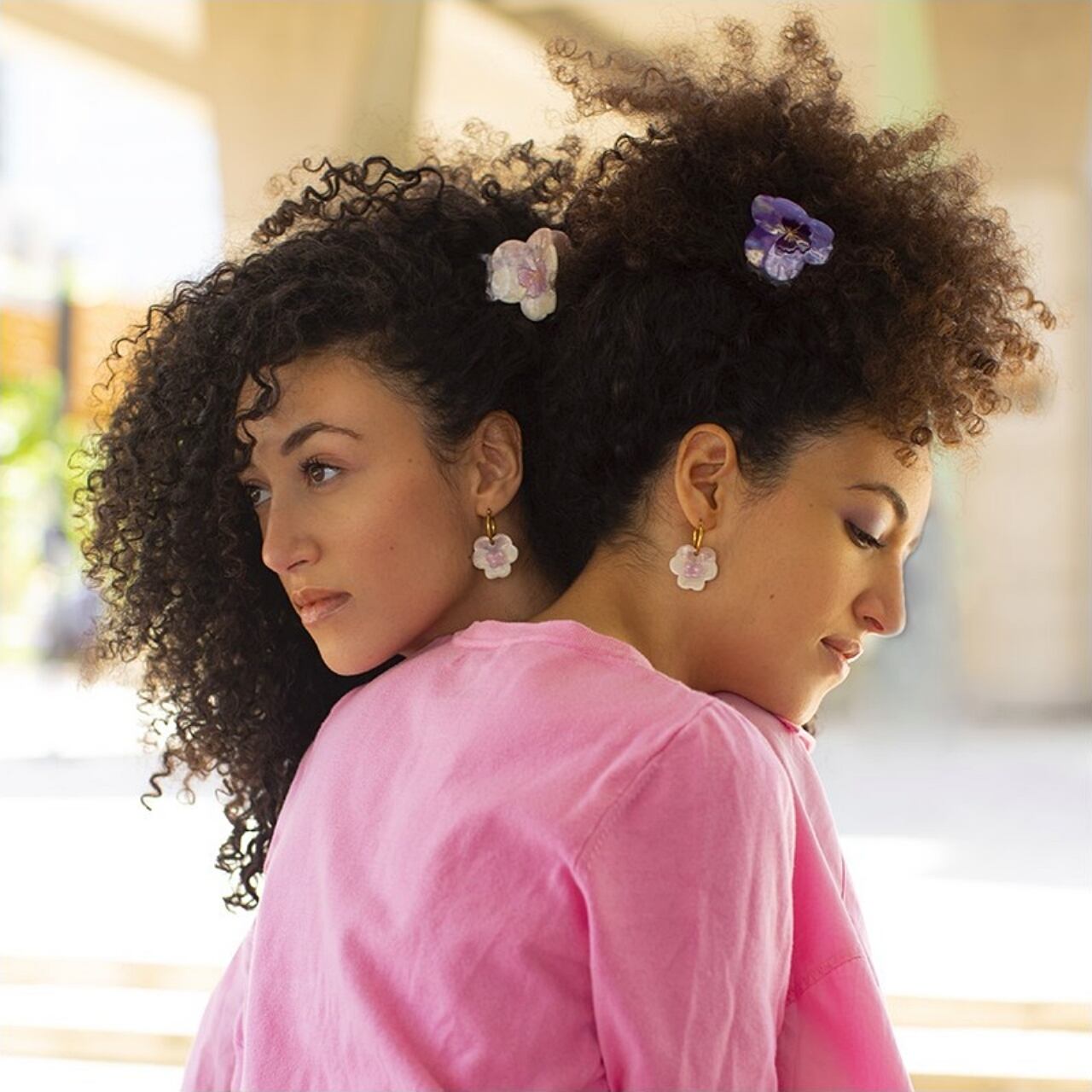 即納» Coucou Suzette Purple Pansy Hair Claw ククシュゼット ヘア