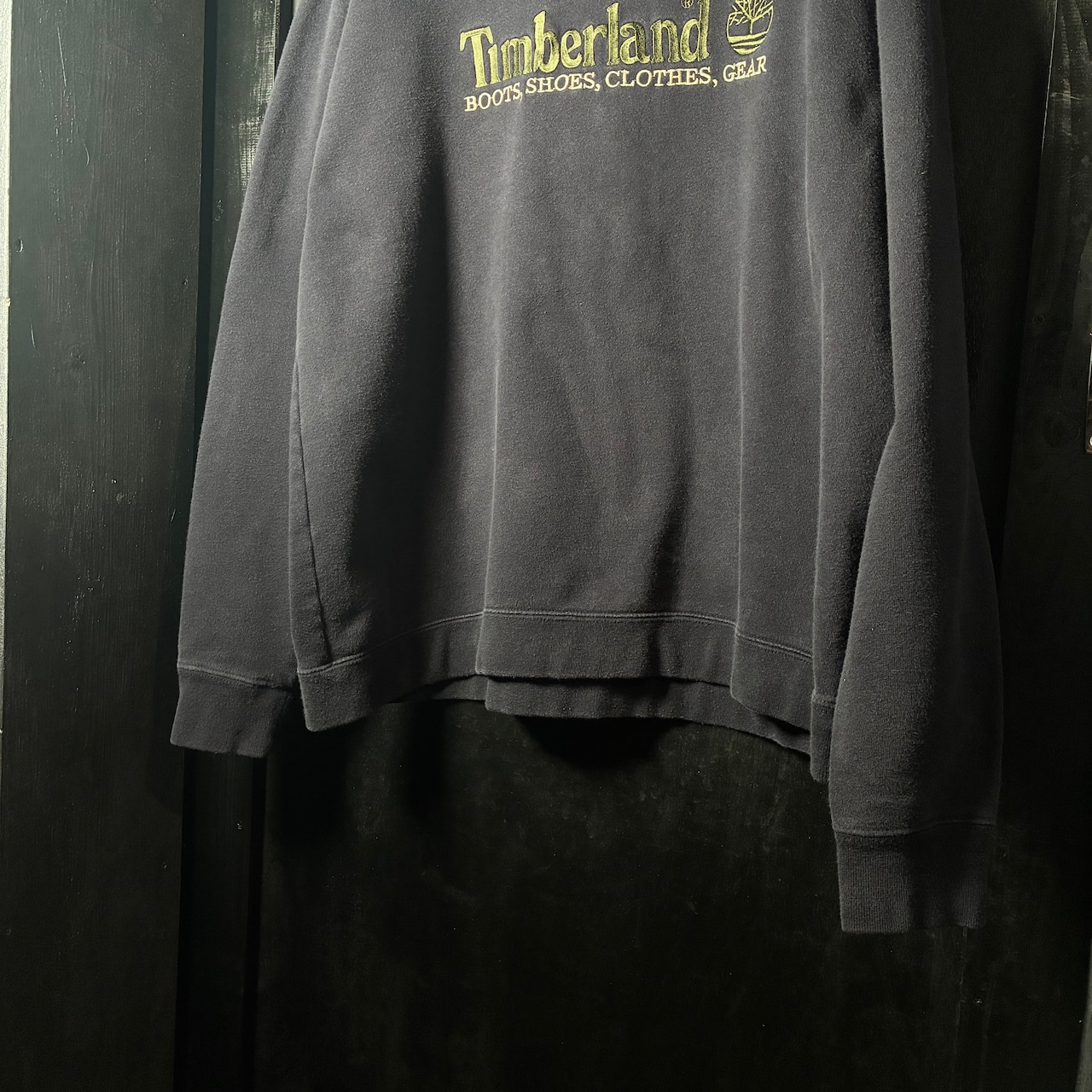 90s Timberland 刺繍スウェット ネイビー ティンバーランド