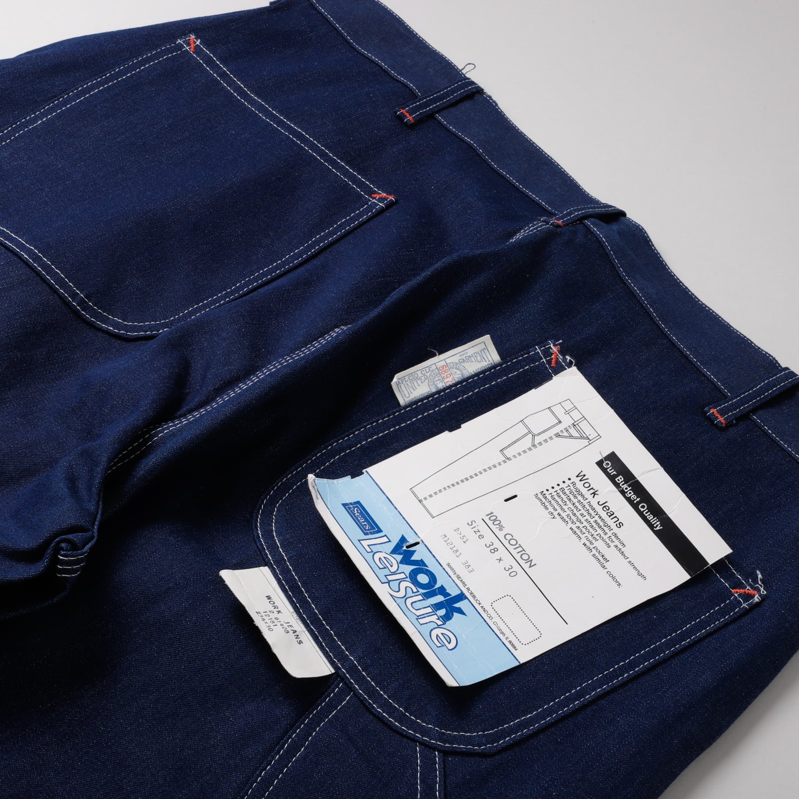 未使用】70s special vintage work denim pants Made in USA W38