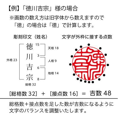 【開運印鑑】色水牛個人銀行/認印10.5mm丸（姓または名）