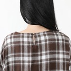 チェック柄ゆったり ロングワンピース