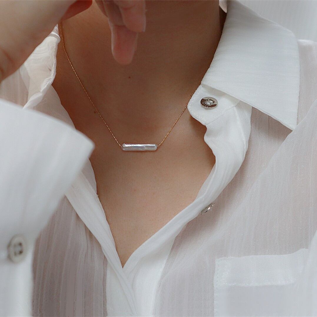 バロックパールゴールドネックレス  22288