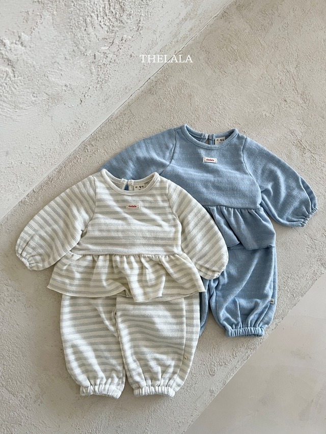 【取寄】thelala|sparkle set|パンチャク上下|XS-XL|kids|26 spring