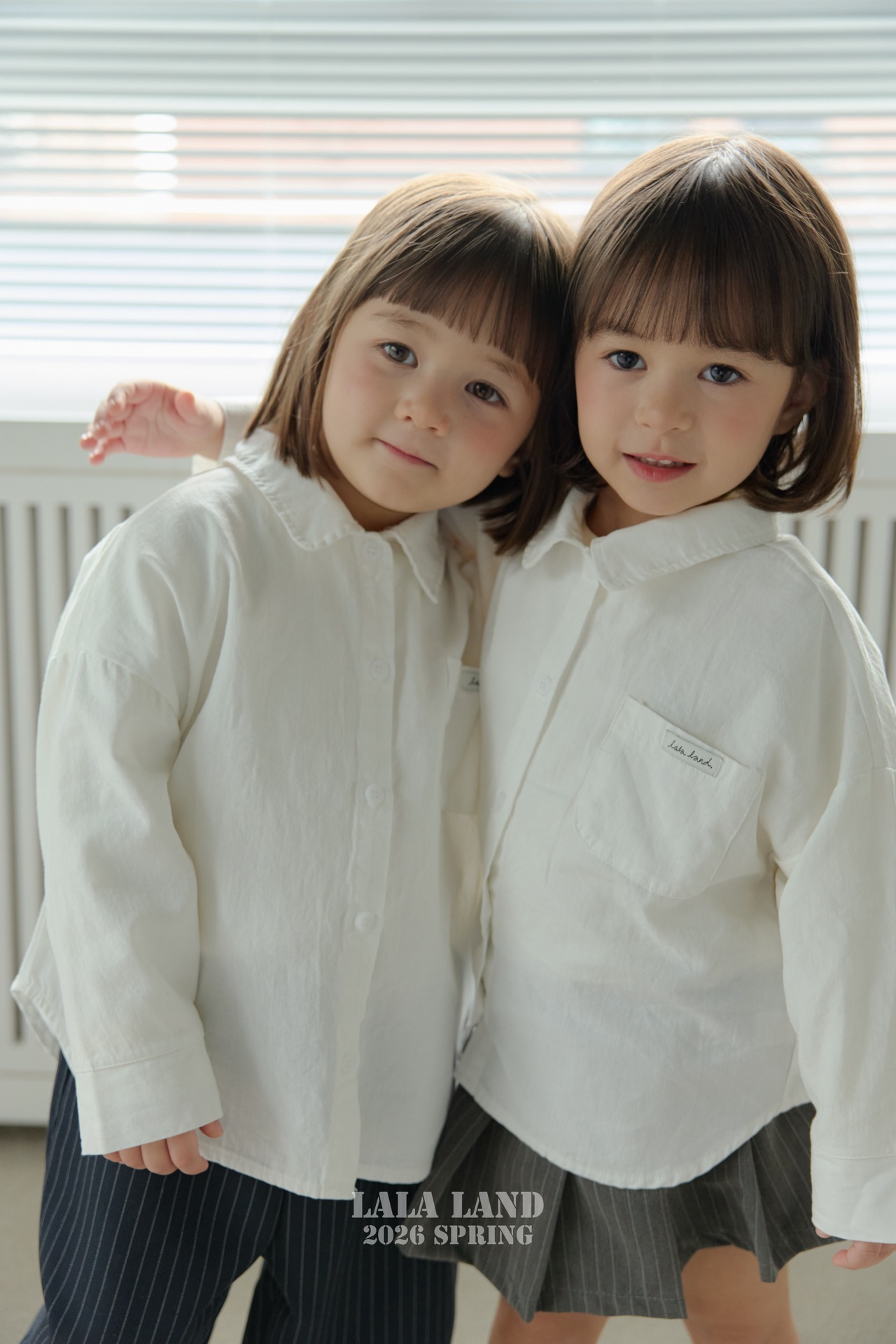 LALALAND 26/SS （Kids）Round-collar shirt