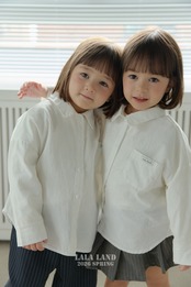 LALALAND 26/SS （Kids）Round-collar shirt
