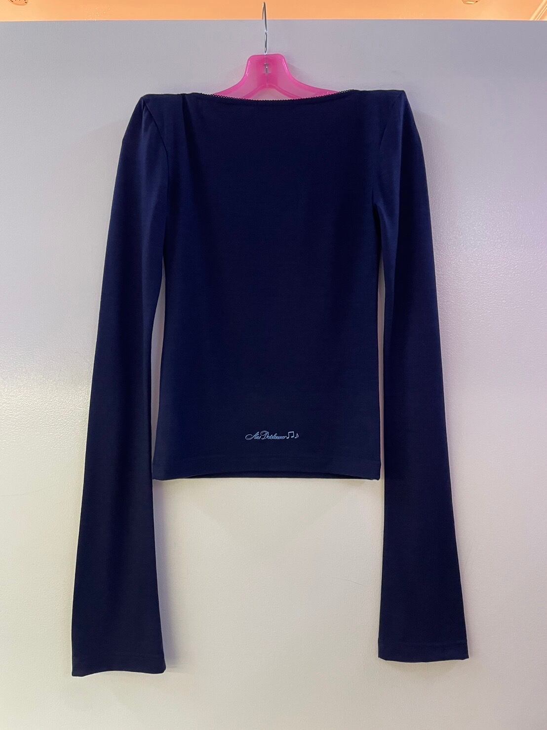 Ans Dotsloevner shoulder tops navy | itimi