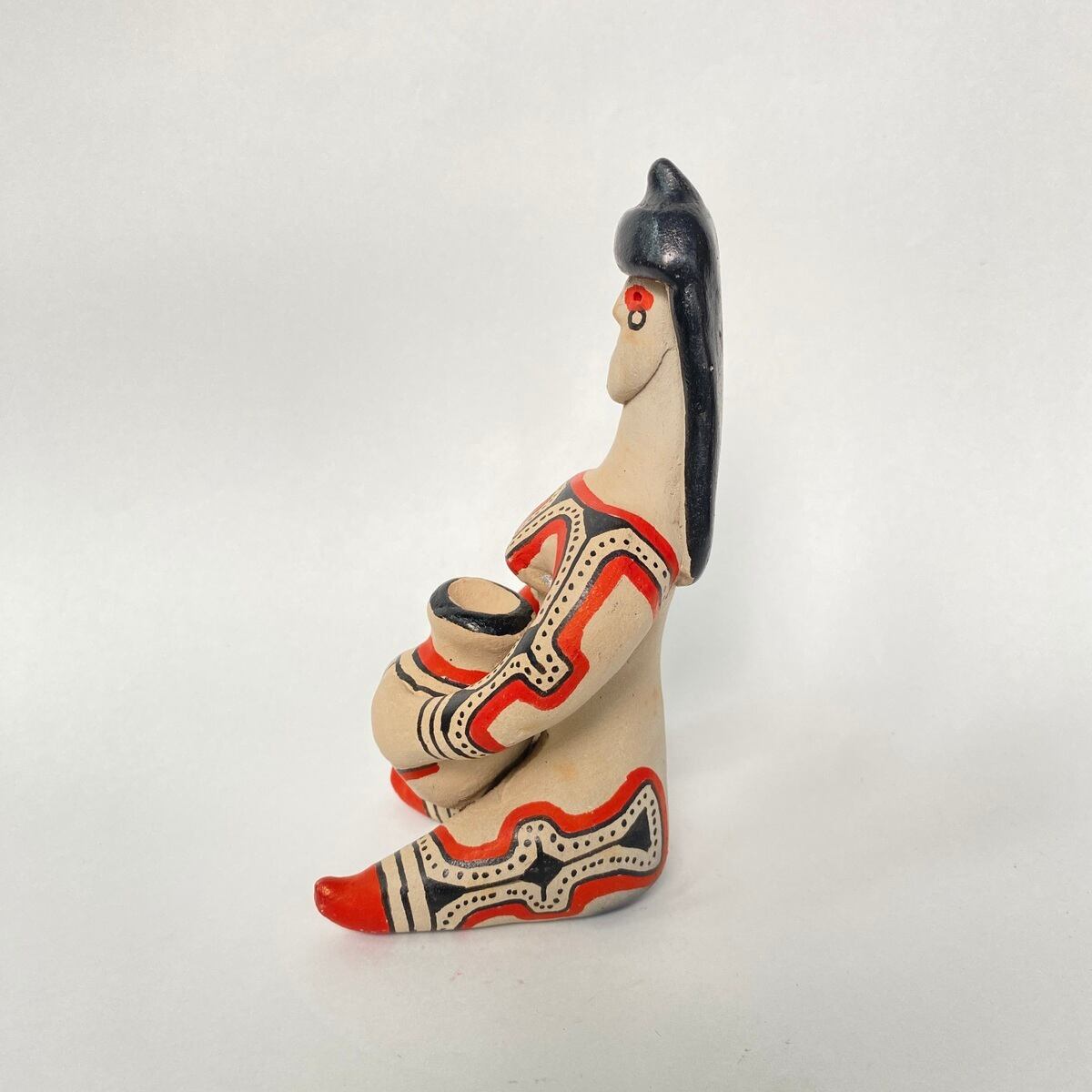 ブラジル カラジャ族 陶器 BONECA 人とツボ(12) | Coloridas コロリーダス