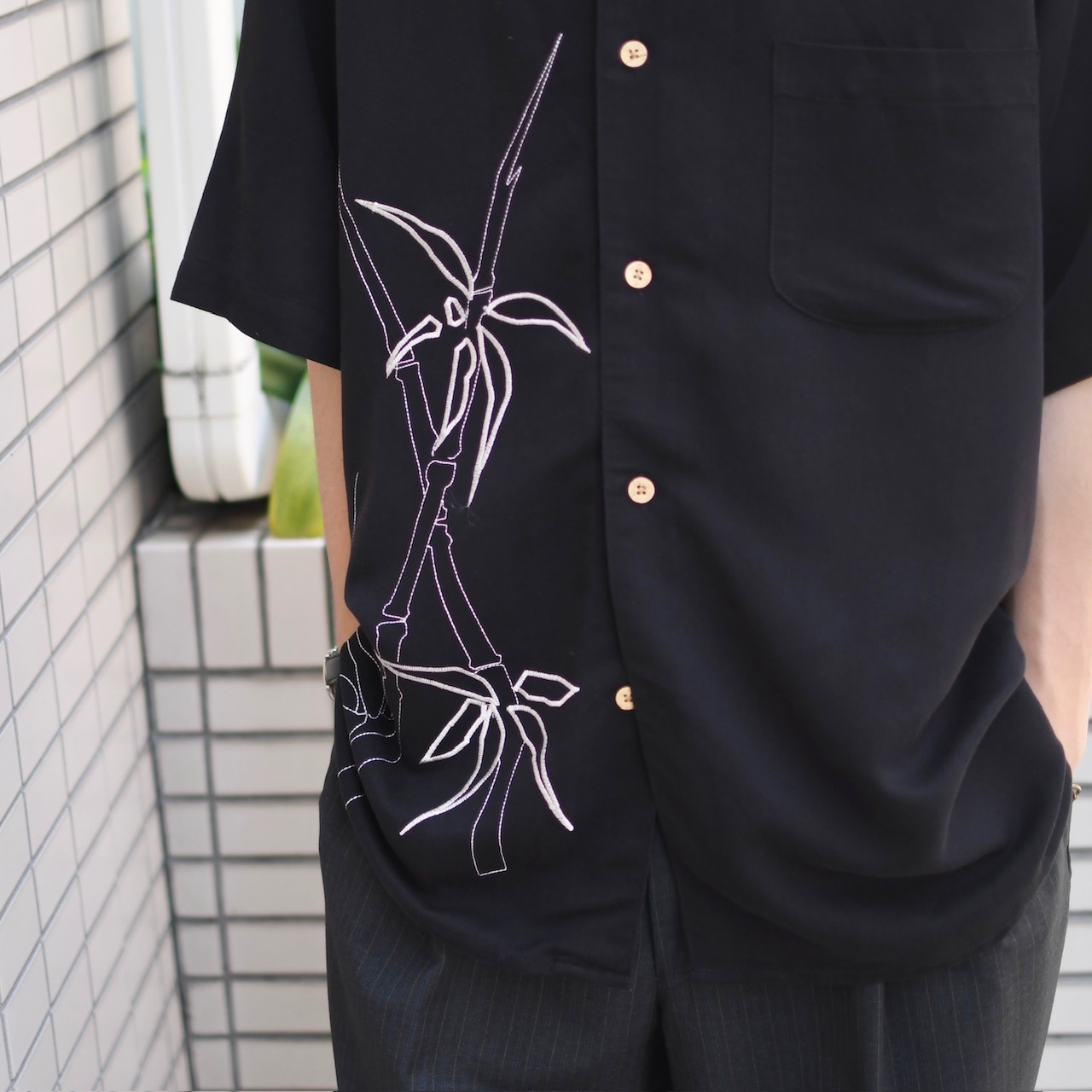 CUBAVERA bamboo embroidery rayon shirt