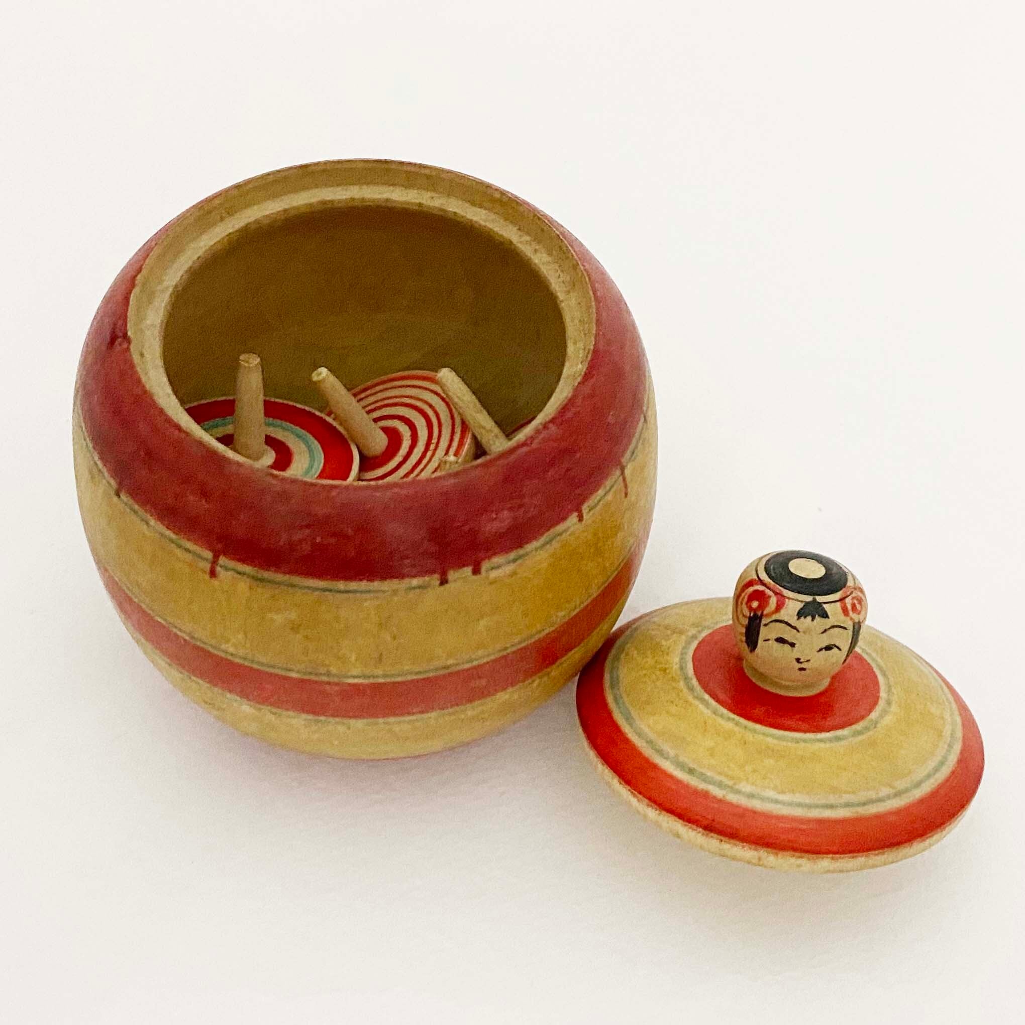 ヴィンテージ独楽入りえじこ (土湯系 / 高橋忠蔵工人)