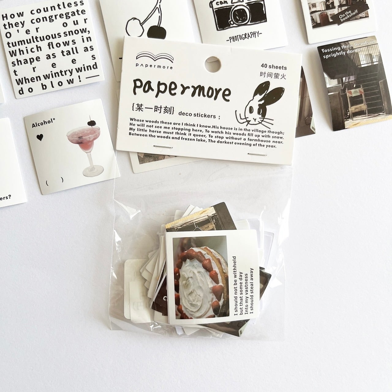 monotoneフレークシール 【時間】