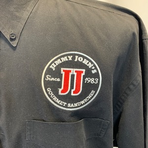 6856  Jimmy John's ジミージョンズ 刺繍 半袖シャツ 2XL