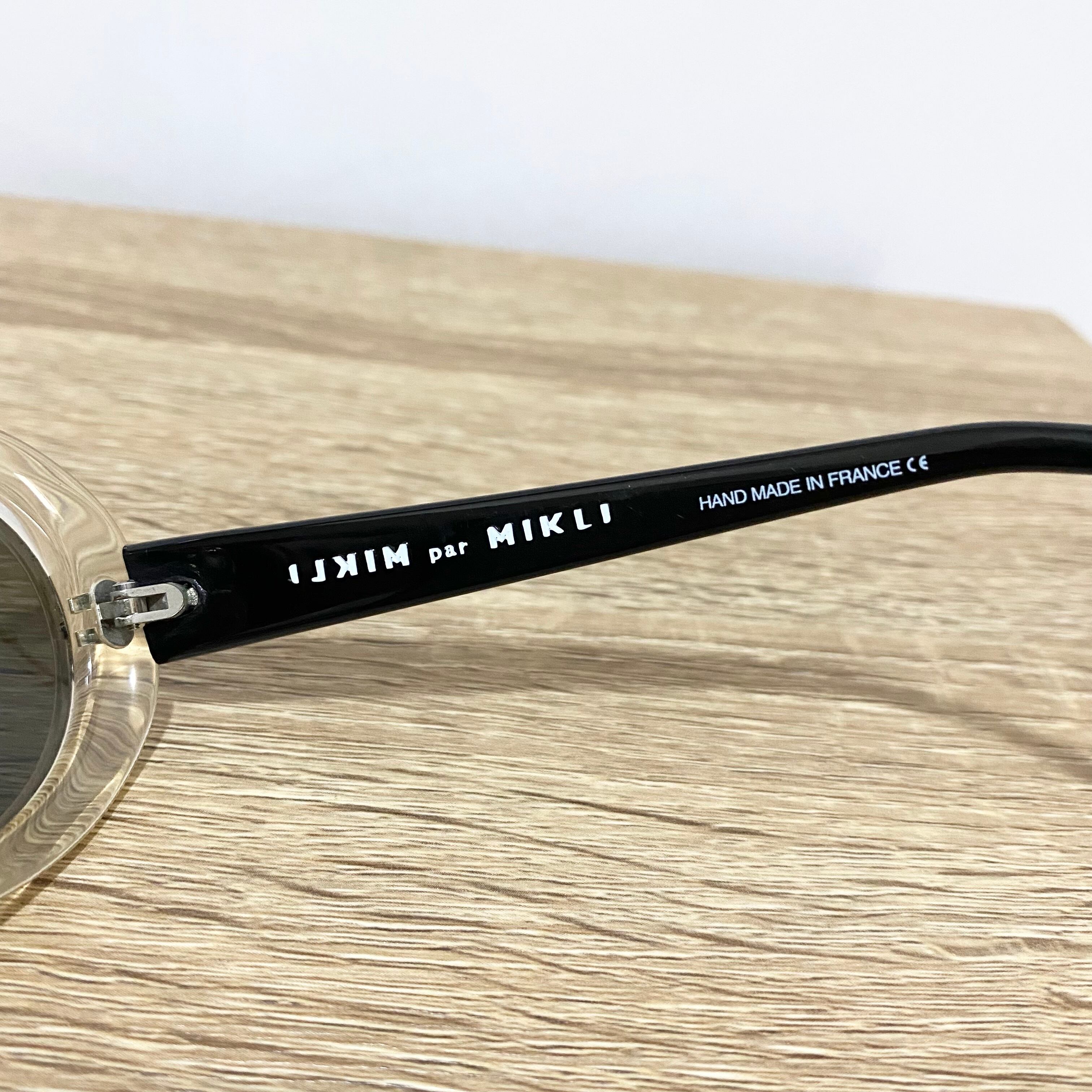 MIKLI par MIKLI Oval Sunglasses Clear Black Made in France 00s 90s 