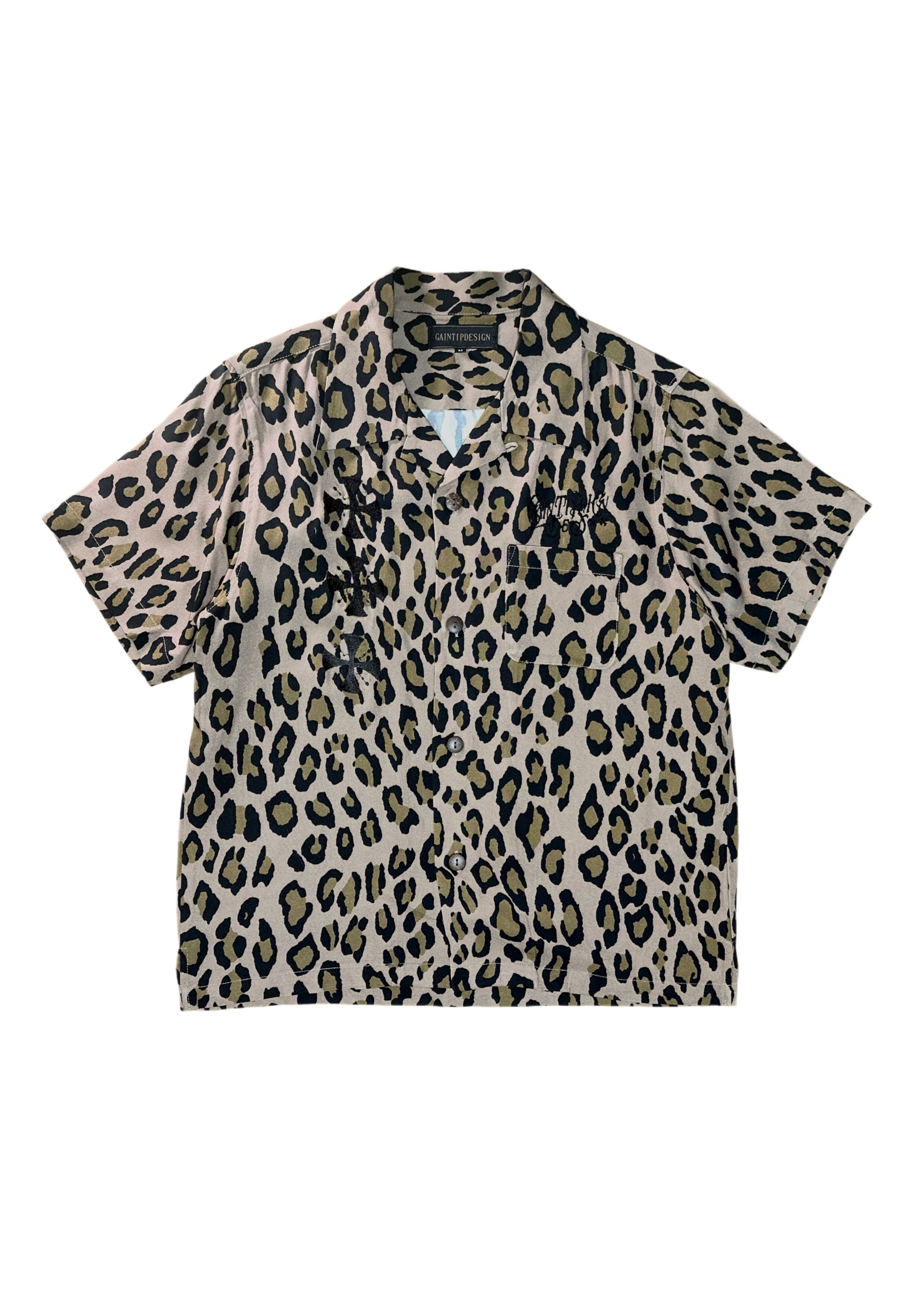 Leopard Cross Embroidery Shirt | PAY ID