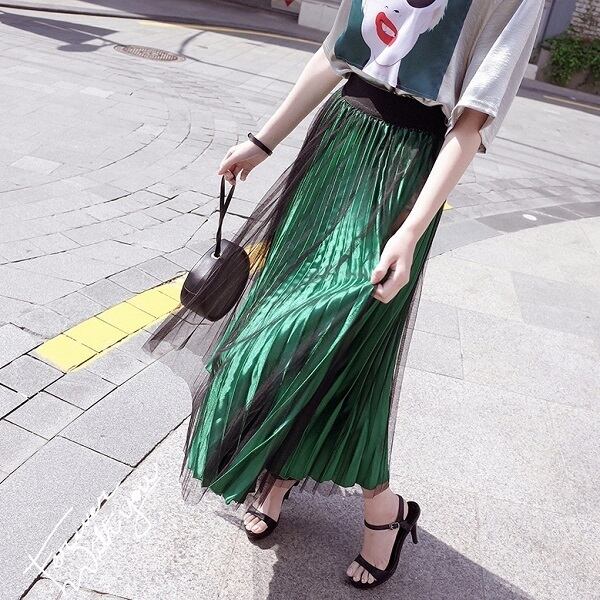 ガーゼライクツイルプリーツスカートとエアースカート2着 ガーゼライクツイルプリーツスカートとエアースカート2着 ガーゼライク