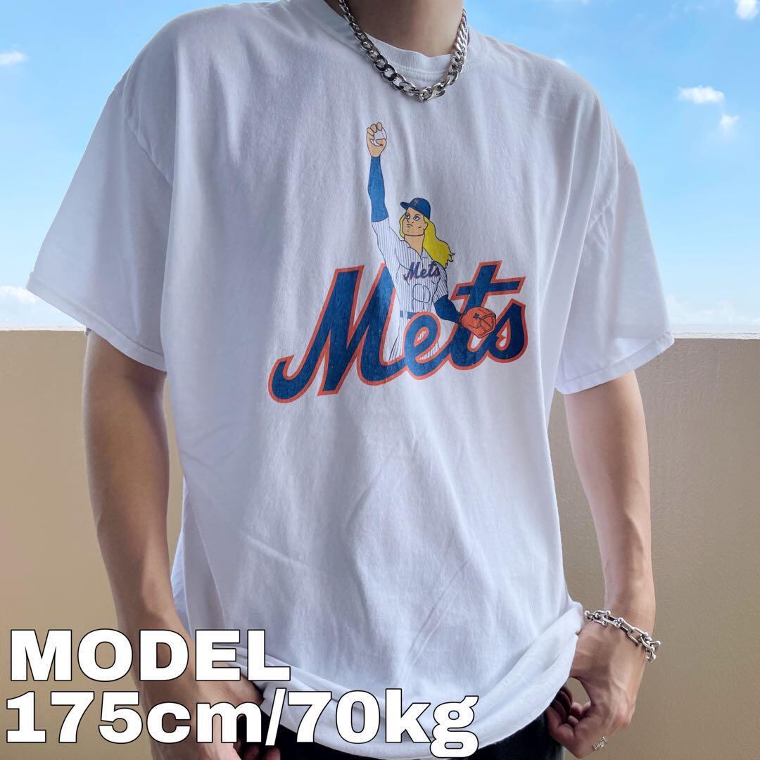 MLB Mets ニューヨークメッツ プリントTシャツ 女神 XL ホワイト 白