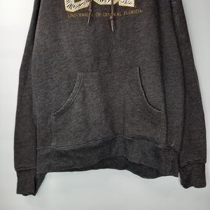 ジャンスポーツ　スウェット　プルオーバーパーカー　カレッジロゴ　刺繍　グレー　M