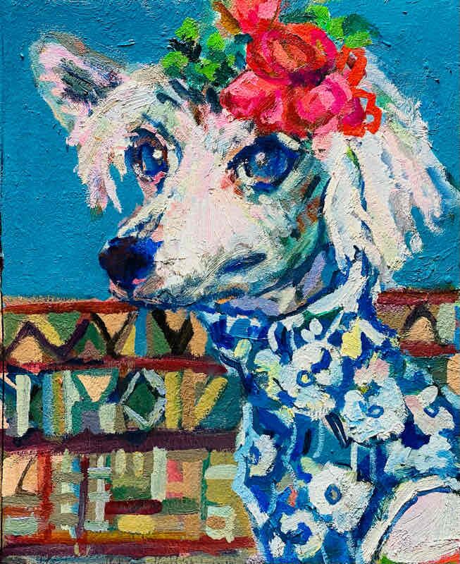 OIL COLOUR | 油彩画 #現代アート #犬 #猫