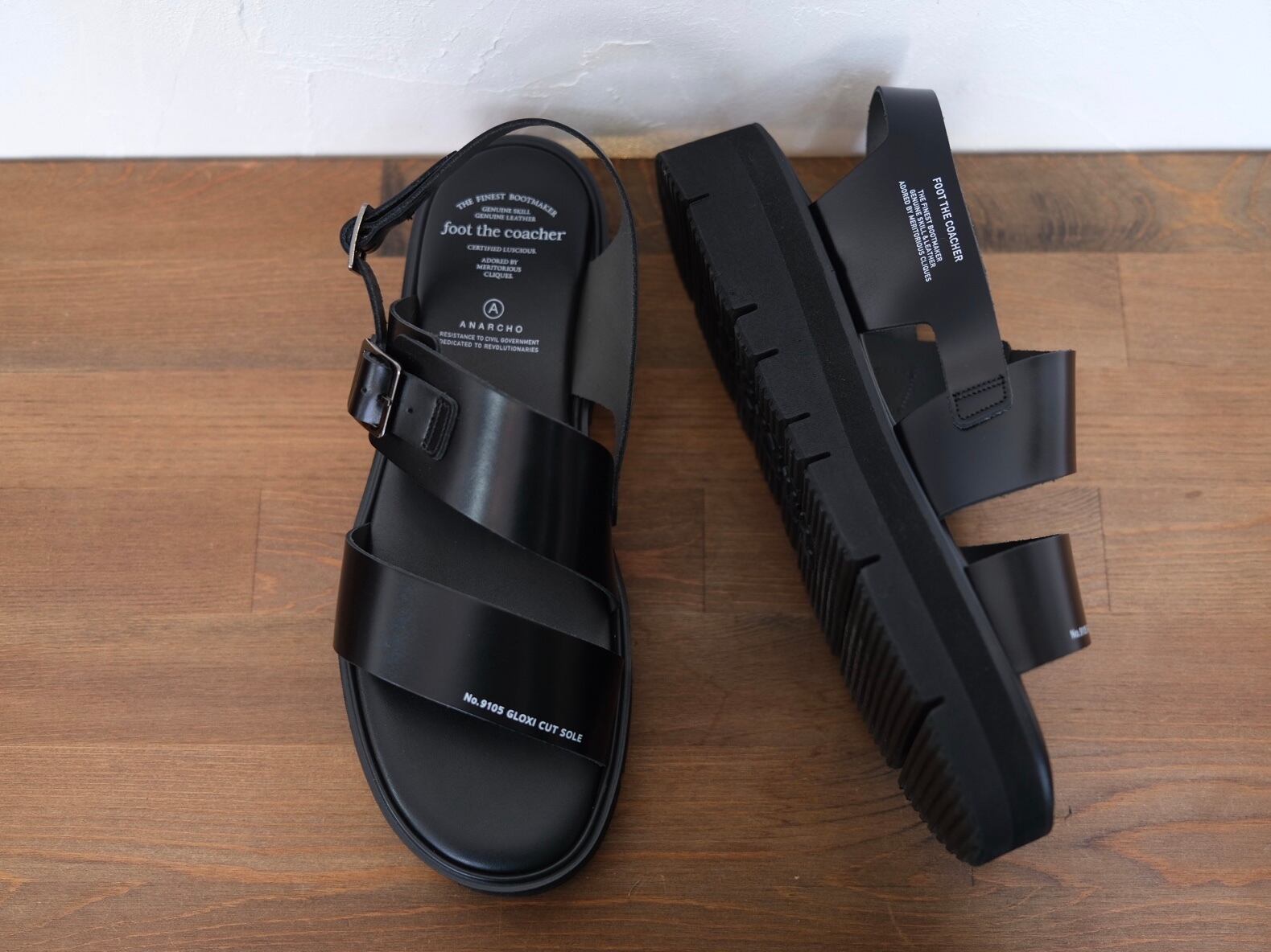 【foot the coacher】 SS BELT SANDAL ブラック27 foot the coacher 