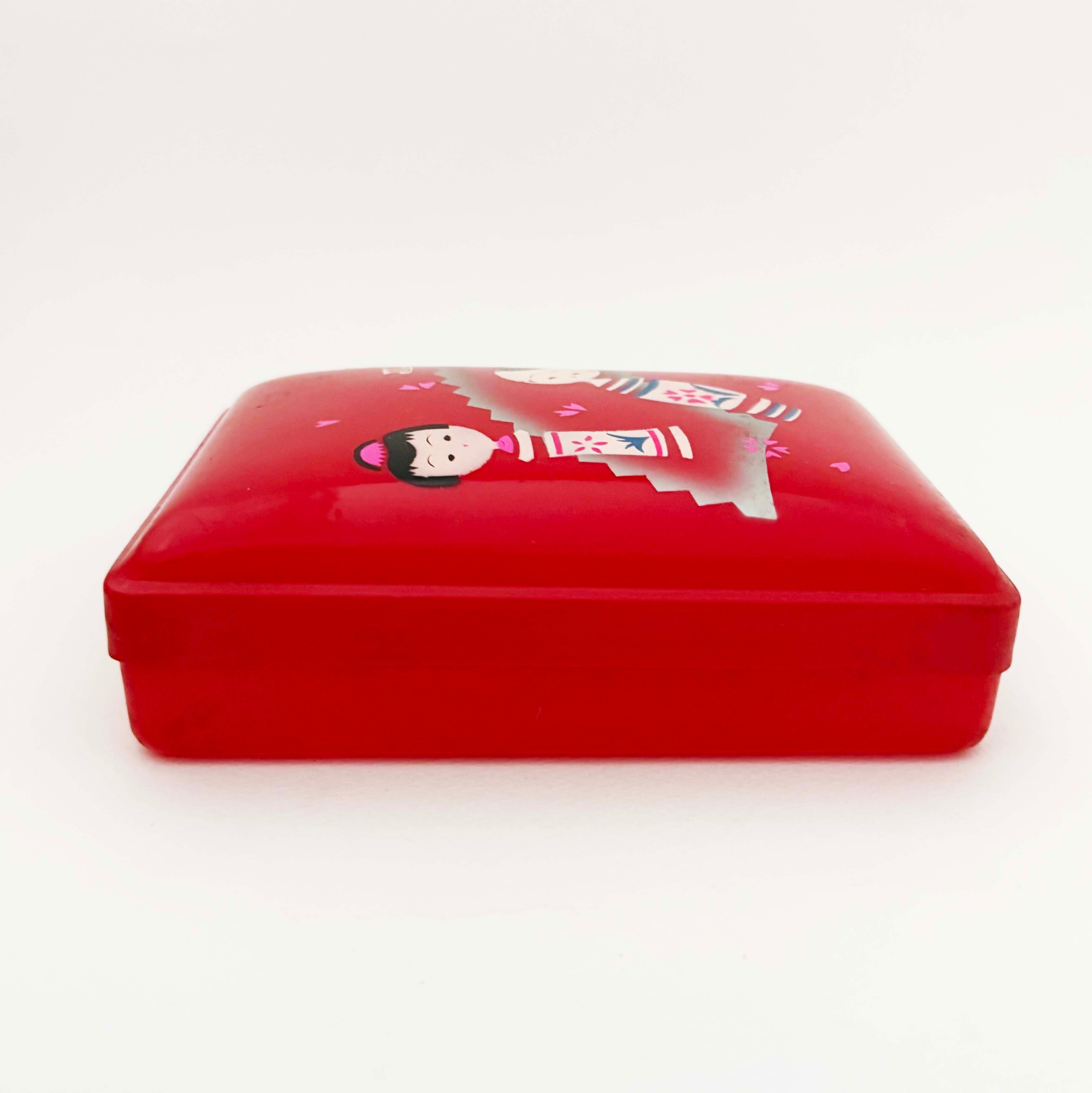 当時ものデッドストック こけし柄 セルロイド箱