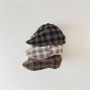 【HAT】レトロチェックベレー帽