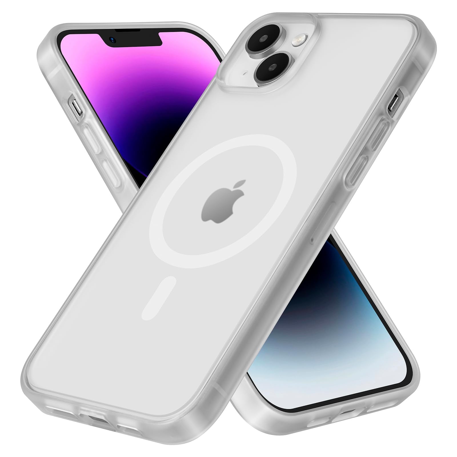 【努力特価】iPhone 14 Plusケース Magsafe対応 耐衝撃 滑り止め 指紋防止 iPhone14 Plus カバー ワイヤレス充電 黄変防止 画面保護 レンズ保護 耐久性 アイフォン 14 Plus用 6.7インチ ケース (マットクリア)