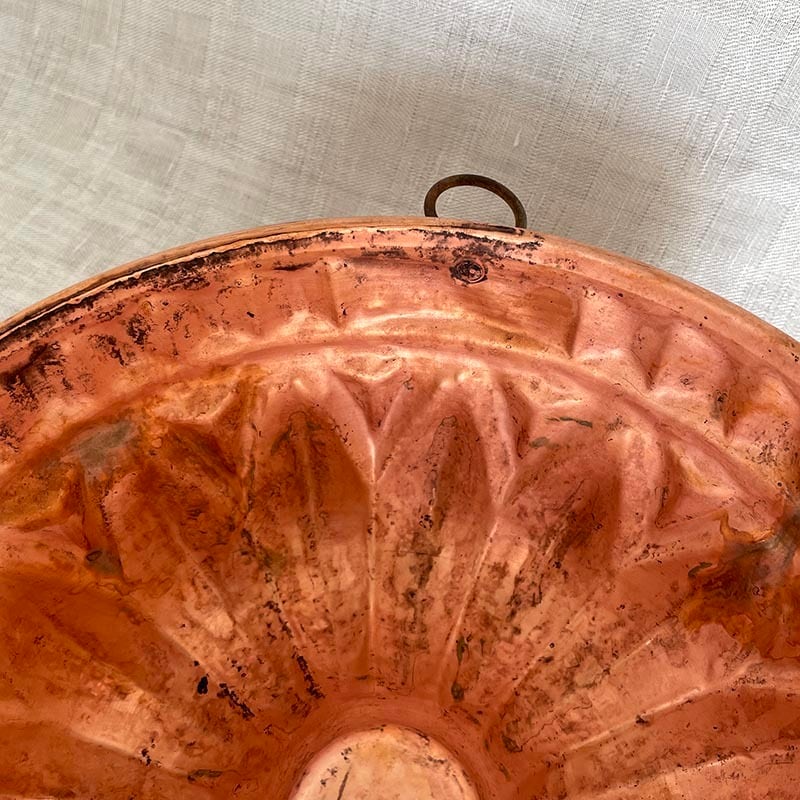 コッパーモールド 大型クグロフ お菓子型（壁掛けリング付）銅焼型