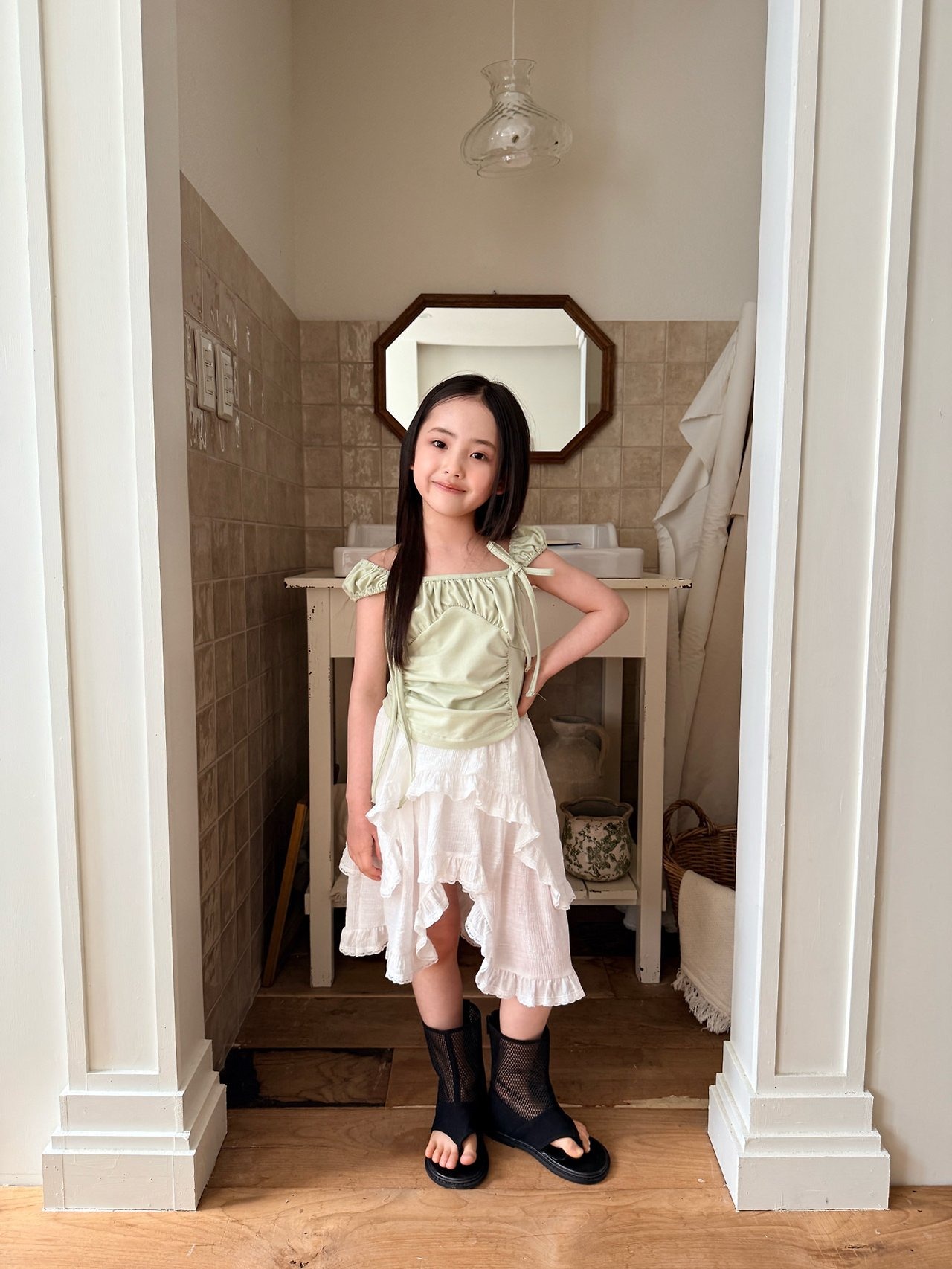 [COMMA] Asymmetrical Skirt (160/170) / [콤마] 언발스커트 (160/170)