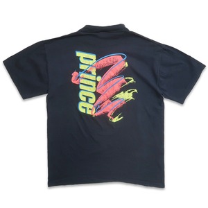古着 90年代 USA製 Prince ロゴ プリントTシャツ シングルステッチ ブラック ネイビー系 表記：L　gd409731n w60612