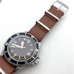 【FIF belt】 カモフラージュ・エンボス NATO ストラップ ブラウン 20mm 腕時計ベルト