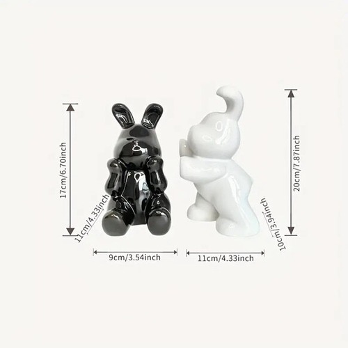 うさぎ ブックエンド ブックスタンド ２個セット ２カラー 本棚 収納 書斎 カフェ 装飾 おしゃれ 北欧